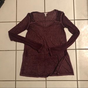 XS Aeropostale burgundy tunic